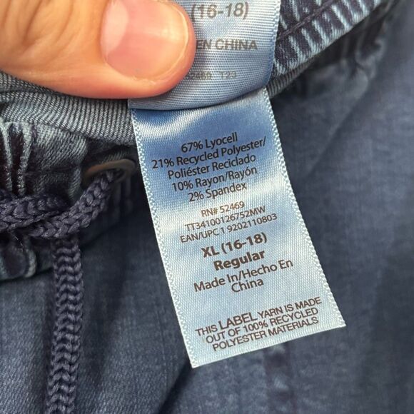 Time and Tru pull on Jogger parachute cargo denim pants NWT XL - Picture 4 of 6